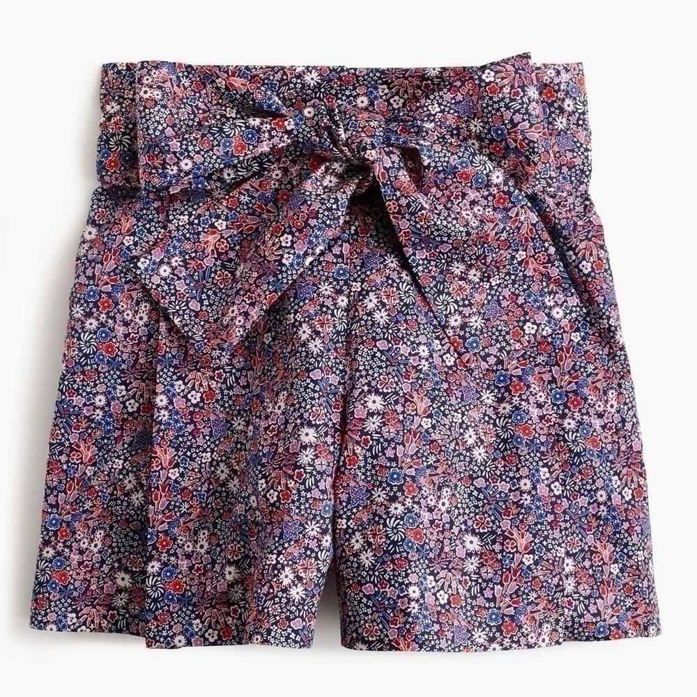 NEW J.Crew Women’s Tie Waist Short in Liberty Tana Lawn Print - Picture 7 of 10